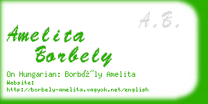 amelita borbely business card